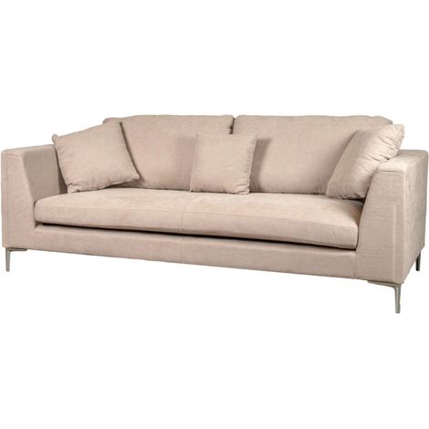 divano 3 posti bellahome "camilla" beige 222x104x56,5 cm (1/4)