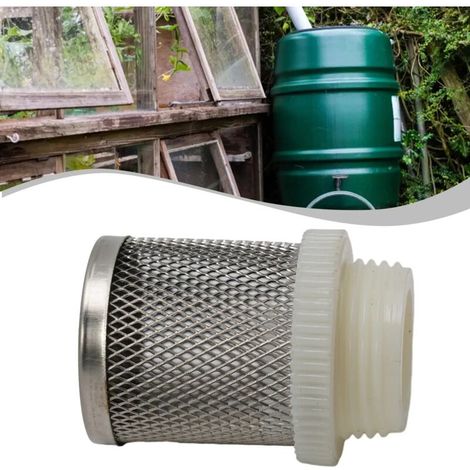 (B)3/4 Pompe Seau à eau de pluie Crépine d'aspiration Panier en acier inoxydable Filtre à tuyau pour jardin, agriculture, pelouse, jardin, industrie