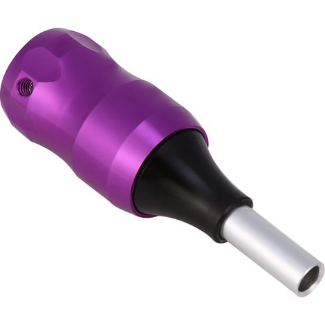 Poignées de machine à tatouer en alliage d'aluminium, cartouche ronde, accessoire violet (1/5)