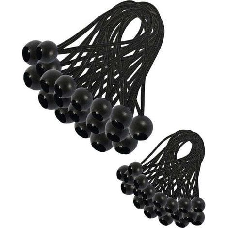 30 pezzi di corda elastica, corda elastica per telone, corda elastica per gazebo, telone, campeggio, tenda, imbracatura di prolunga per tende (200 mm e 150 mm) (1/3)