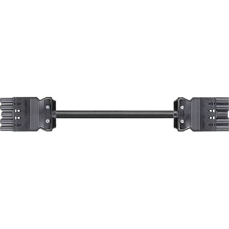 Verbindungsleit. Wieland GST18i5 3,0 m, schwarz, H05VV-F 5G1,5 mm² 5-polig, Buchse - Stecker