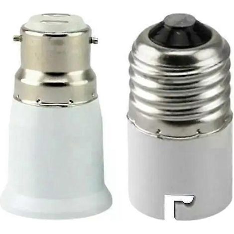 Adaptateur de douille B22-E27 / Convertisseur de culot E27-B22 pour lampes à incandescence, lampes fluocompactes et lampadaires LED.