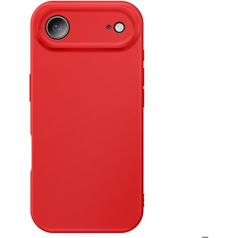 Coque - AVIZAR - iPhone 17 Air - Silicone Souple - Anti-dérapant - Rouge (1/4)