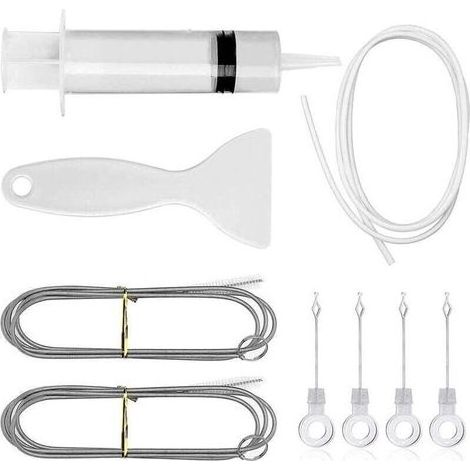 pair Nettoyage pour Réfrigérateur, 9 Pièces Outil de nettoyage réfrigérateur Dissolvant de trou de vidange Trou de Vidange de Réfrigérateur Brosse Frigo, Pour Cuisine à Domicile (1/4)