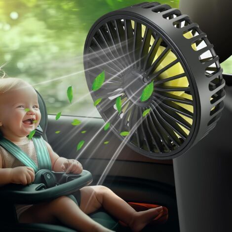 Ventilateur pour siège auto, alimenté par USB, pour siège arrière de voiture, adapté aux bébés et aux enfants (sans batterie)-ARCAN (1/5)