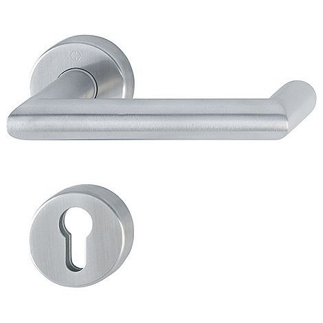 HOPPE® FH Drückergarnitur mit Rosetten Rotterdam FS-E1401/42H/42HS, Edelstahl, 10722111 (1/3)