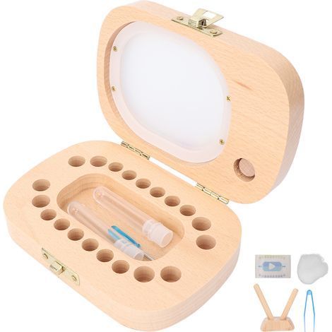 Boîte à Souvenirs Bébé pour Dents de Lait et Mèches de Cheveux - Coffret Cadeau Mémoire Enfantine (1/5)