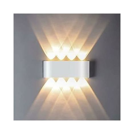 Applique murale LED 8 W, lumière blanc chaud 3000 K, étanche IP65, luminaire LED moderne en aluminium, utilisable en intérieur et en extérieur. (1/5)