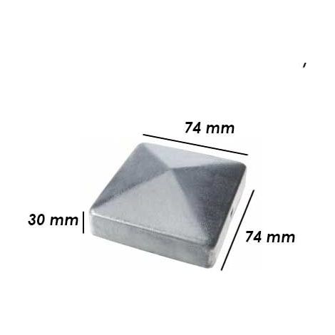 Simpson Strong Tie – Chapeau pointe de diamant pour poteau bois – 71x71mm – Épaisseur 0,8mm – Accessoire pour fixation bois dur (1/4)