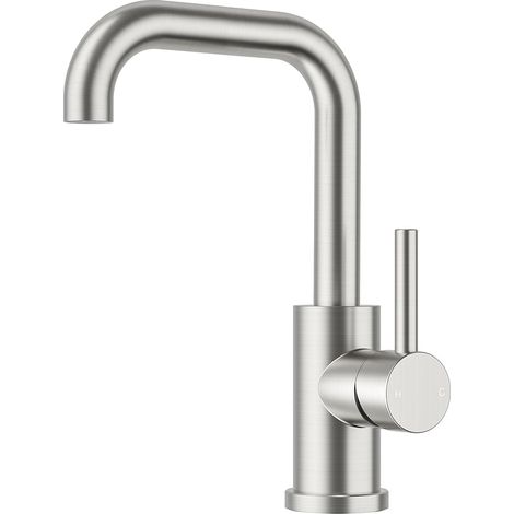 Robinet de salle de bain rotatif à 360 °, robinet de mélange d'eau chaude et froide, robinet de mélange en acier inoxydable pour lavabo de salle de bain facile à installer, acier inoxydable (1/5)