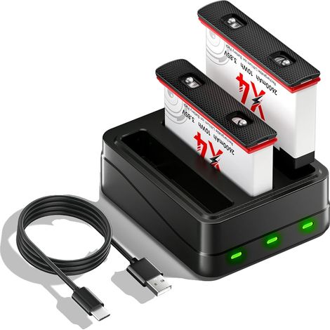 Batteriepack, 2600mAh Kapazität, Ladegerät enthalten, 2Batterie1Ladegerät (1/2)