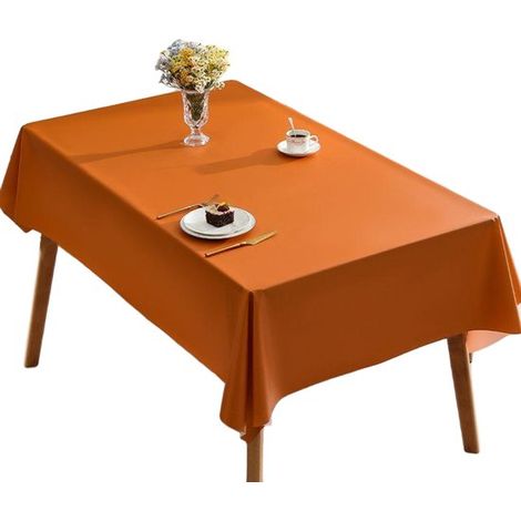 Glatte Tischdecke – Lotusblattmuster – Fleckenabweisend – Leicht – Wasserfest – Tischdecke – 120 x 170 cm – Dunkelblau (1/5)