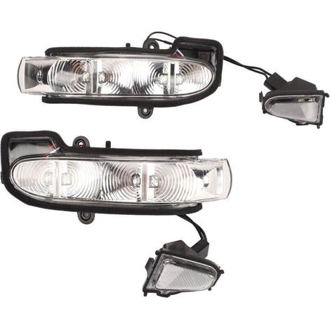 1 par de intermitentes LED de repuesto para retrovisores laterales (2038201321) para Benz W463, W211, E320, etc. (1/4)