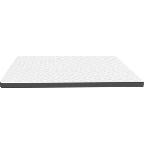 Colchón H3 de espuma 140 x 200 cm, altura 7 cm, certificado Oeko-Tex, blanco y gris (1/5)