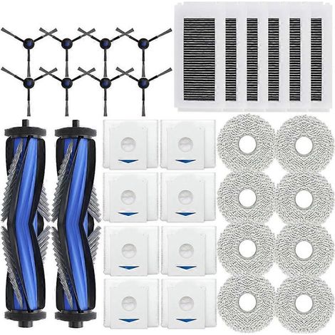 Accessoires pour aspirateur robot Ecovacs Debot N30 Omni / N30 Pro Omni : brosse principale, filtre HEPA, chiffon, sac à poussière, pièces de rechange (1/5)