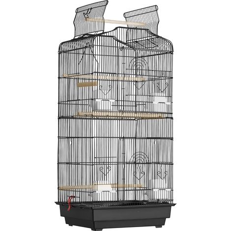 Mophorn Jaula grande para loros de 39 pulgadas con parte superior abierta, colgante para periquitos y pájaros pequeños, con columpio, percha y fácil limpieza (1/5)