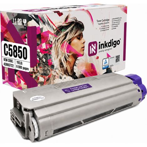Inkdigo Toner 3865722 kompatibel mit OKI C5850 MC560DN C5950CDTN C5950DTN TÜV-zertifiziert (1/5)