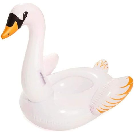 41123 Bouée XL chevauchable Cygne 122 x 122 cm Blanc One Size (1/5)