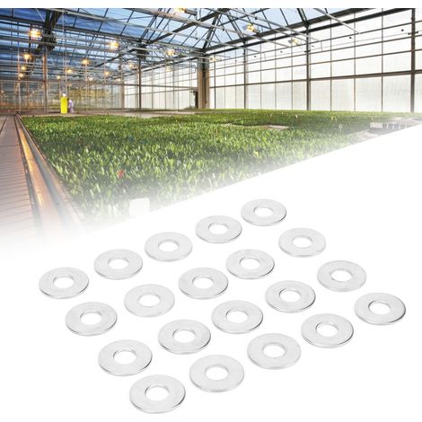 Packung mit 20 M6 304 Edelstahl-Dichtungen für Gewächshäuser und Gartenbauzubehör (1/5)