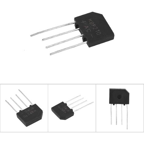 Pont redresseur plat KBP210 2A 1000V - 10 pièces pour circuits électroniques (1/5)