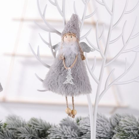 Angel Plush - Christmas Pendant Decoration - Hanging Ornament for Tree or Home - 20 cm x 10 cm - Pack of 1 (1/5)