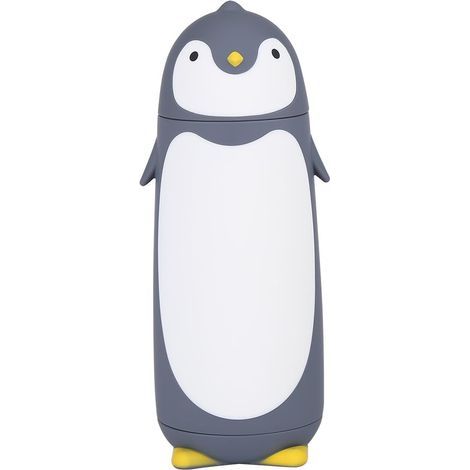 300 ml mignon isolé tasse dessin animé pingouin Boîteille d'eau en verre extérieur Double couche tasse de voyage récipient à boire pour les enfants- (1/5)