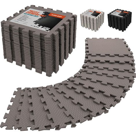 Set de 18 Tapis de Protection EVA Haute Densité, Amortissants, Antidérapants, Tapis de Sport et Tapis Anti Bruit, Parfaits pour Le Fitness, Le Yoga, Le Home Gym, la Salle de Sport, 30x30 cm (1/5)
