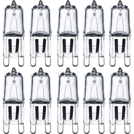 G9 40W 230V 2800K Warmweiße, dimmbare Halogenlampe, G9 Kapsellampe für Pendelleuchten, Wandleuchten und Tischlampen, 10er-Pack (1/5)