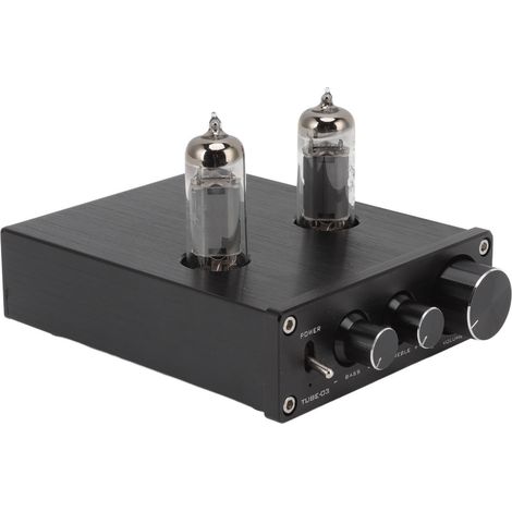 Amplificateur audio TUBE 03 noir avec conduit biliaire électronique 6K4, récepteur stéréo 12 V 1 A pour la maison, prise UE 100 V-240 V (1/5)