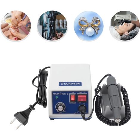Machine de micro-perçage, puissance de 65W, vitesse de 0-35000 tr/min, taille de fraise de 2,35 mm, longueur de ligne de pédale de 1,6 m, longueur de cordon d'alimentation de 1,55 m (1/5)