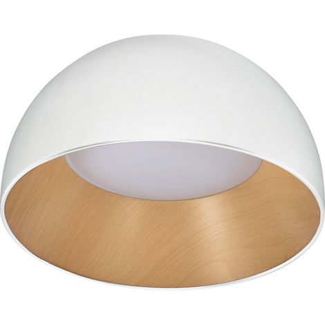 Plafonnier rond blanc bois LED 18W Liguria Candellux (1/3)