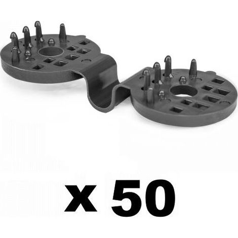 Lot de 50 clips de fixation gris pour brise vue (1/3)