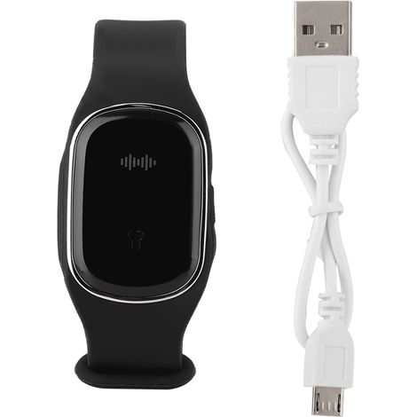 Bracelet Anti-Moustiques Rechargeable Étanche Intelligent pour Été (Noir) (1/5)