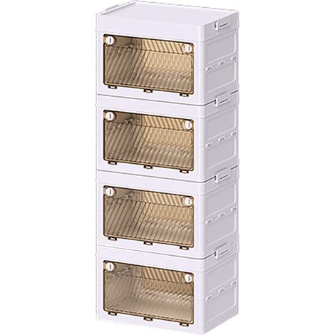 Placard à vêtements portable avec portes-Quatre couches M (1/5)