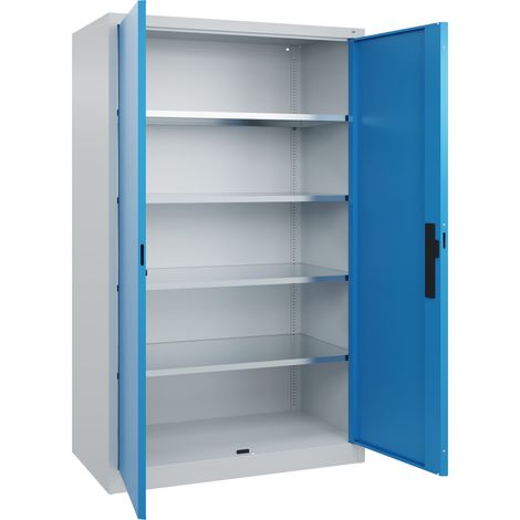 C+P Flügeltürenschrank Serie 89, 1950x1200x600mm, 7035/5012 (1/5)