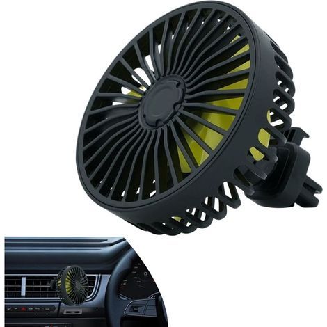Ventilateur de Voiture Alimenté par USB Ventilation Puissante 3 (1/5)
