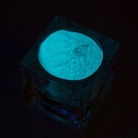 Luminophore Polvere luminescente blu che brilla al buio 100 g (1/3)