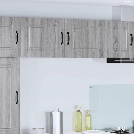 vidaXL Panneau de lave-vaisselle Kalmar 2 pcs Gris Sonoma (1/5)