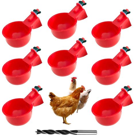 8 abreuvoirs poules gobelets auto + foret poulets canards oies volailles (1/4)