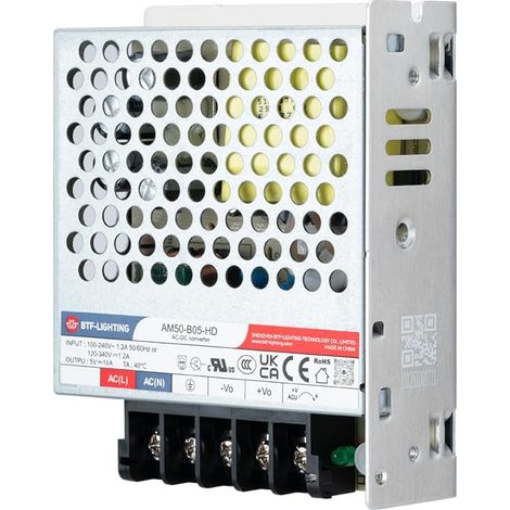 Alimentation 50W 5V Aluminium Driver LED AC 100-240V vers DC 5V Transformateur pour Bande LED, Imprimante 3D, Caméra CCTV, Système de Sécurité, Radio, Projet Informatique (1/5)
