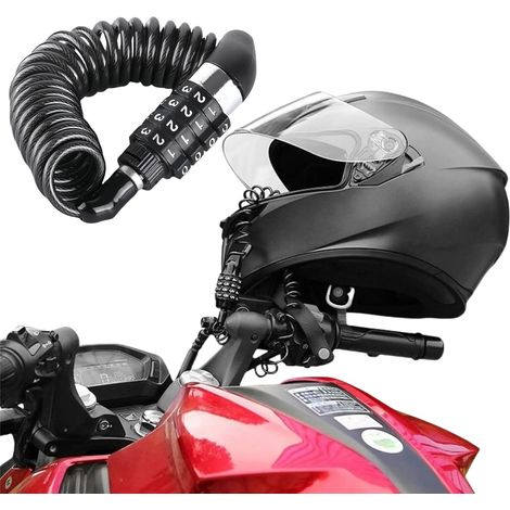 Antivol numérique pour casque et équipements utilisation universelle vélos, moto, ski, poussettes, bagages, meubles de jardin (1/5)