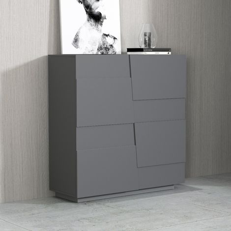 Credenza 2 ante battenti linea Rombo in finitura Antracite Opaco (1/4)