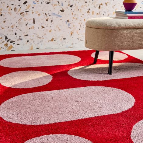 Tapis intérieur JOYCE rouge. motif moderne 160 x 230 cm (1/5)