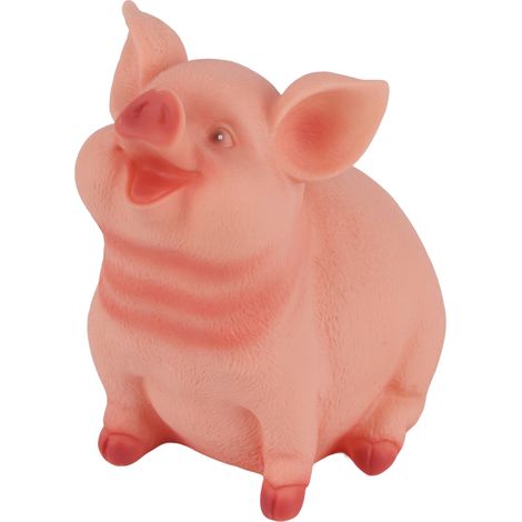 Tirelire cochon mignon, aspect de porcelet en résine écologique, tirelire pièces de monnaie, banque à sous, 14x12x11 cm (1/5)
