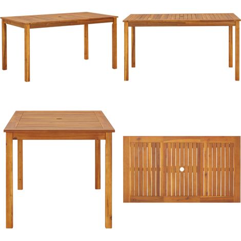 Gartentisch 140x80x74 cm Massivholz Akazie - Gartentisch - Akazienholzttisch - Esszimmertisch - Outdoortisch - Terrassenmöbel - Home & Living (1/5)