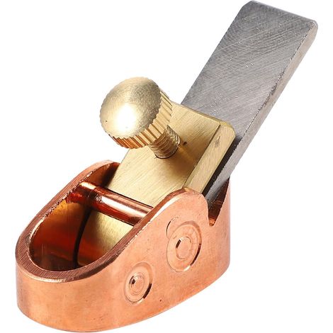 Rabot à Main Couleur Aléatoire en Laiton et Acier Haute Brillance, Outil Facile à Utiliser pour Luthier pour Fabrication de Violon et Instruments en Bois (1/5)
