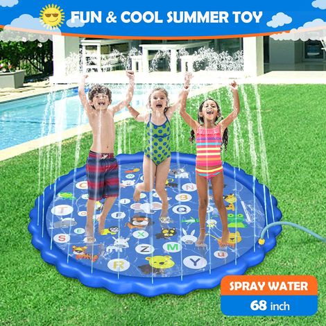 Tapis D'eau Géant 170 Cm – Antidérapant PVC épais, Jeu Aquatique Jardin, Mer Et Plage