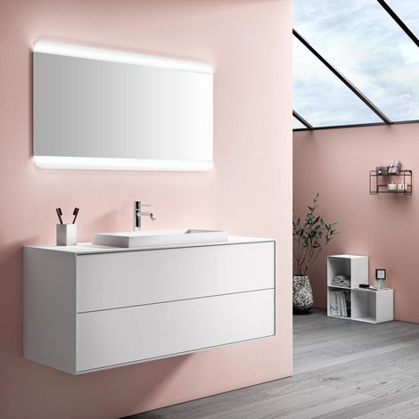 Ensemble de salle de bain 3 pièces AGO blanc mat (1/5)