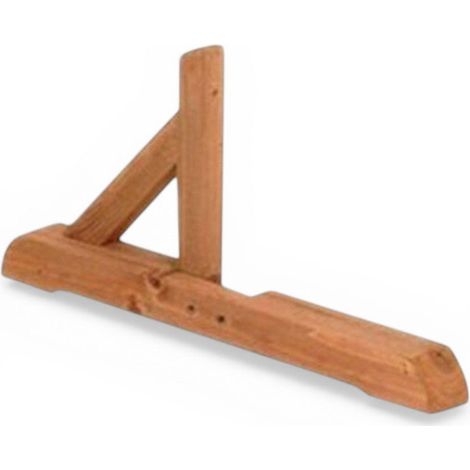 Piedino base supporto in legno per pannello grigliato 60x30x4cm
