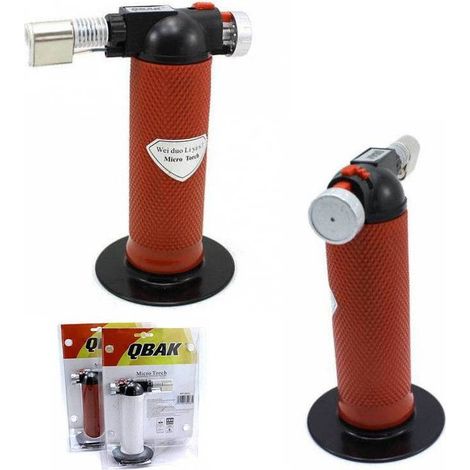 Trade Shop - Butangas-Lötbrenner, Mini-Gaslötgerät, wiederaufladbarer Brenner -